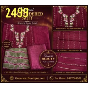 Handwork Mehroon Colour